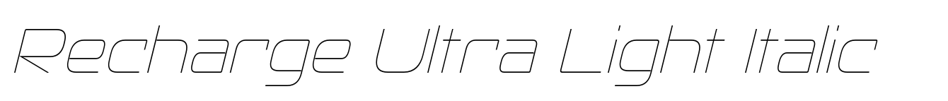 Recharge Ultra Light Italic